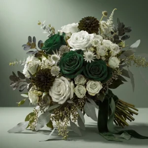 Buchet de trandafiri verzi