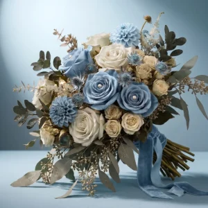 Buchet de trandafiri albastrii